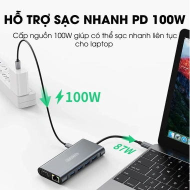 Hub Type C USB 3.0 Sidotech 11 Cổng VGA HDMI SD TF 5Gbps Giá 329.000 VND 8