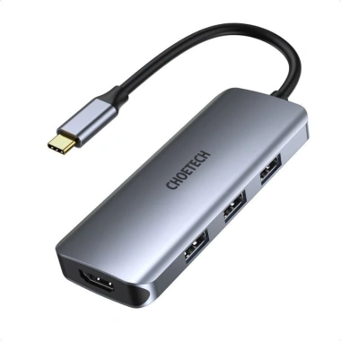 Hub Type‑C 7in1 Choetech HUB‑M19 Chính hãng – HDMI 4K, 3 USB, SD, Giá chỉ 989.000₫