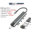 Hub Type‑C 8 trong 1 HDMI, LAN RJ45, USB‑C, SD/TF – Hỗ trợ Thunderbolt 3/4 & DEX, chỉ 109.000₫