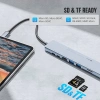 Hub Type‑C 8 trong 1 HDMI TF SD USB RJ45 cho MacBook Laptop Điện thoại - Giá 245.000₫ 4