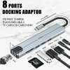 Hub Type‑C 8 trong 1 HDMI TF SD USB RJ45 cho MacBook Laptop Điện thoại - Giá 245.000₫ 5