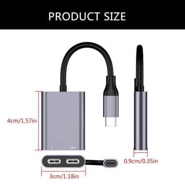 Hub Uein AR lắp kính sạc nhanh PD, 2 cổng USB cho điện thoại và máy tính bảng – Tốc độ cao 2
