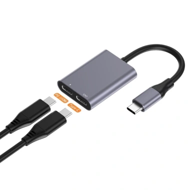 Hub Uein AR lắp kính sạc nhanh PD, 2 cổng USB cho điện thoại và máy tính bảng – Tốc độ cao 6
