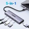 Hub Ugreen Type C to HDMI 5in1 4K60Hz, 3 USB 3.0, vỏ nhôm – Truyền dữ liệu nhanh