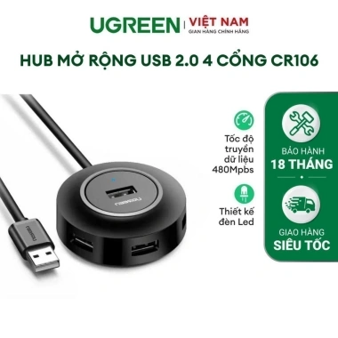 Hub USB 2.0 4 cổng UGREEN CR106 - Chính hãng, Bảo hành 18 tháng, Giá 158.000₫ 10