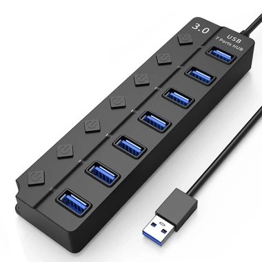 HUB USB 3.0 4 cổng + 7 cổng có công tắc đèn LED, giá chỉ 80.000 đồng 8 HUB USB 3.0 4 cổng + 7 cổng có công tắc đèn LED, giá chỉ 80.000 đồng 8