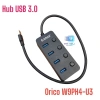Hub USB 3.0 4 cổng có công tắc Orico W9PH4-U3 - Giá ưu đãi 140.000₫