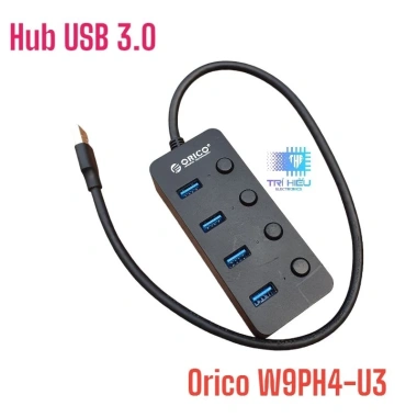 Hub USB 3.0 4 cổng có công tắc Orico W9PH4-U3 - Giá ưu đãi 140.000₫