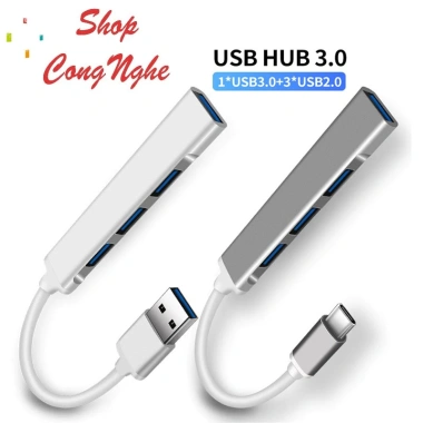 Hub USB 3.0 4 Cổng Siêu Tốc 5Gbps - Bộ Chuyển Đổi Cáp, Giá chỉ 70.000 VND