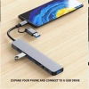 Hub USB 3.0 8 trong 1 Type-C & USB-A, OTG, Đọc thẻ TF/SD, Âm thanh, 48.000 VND 3