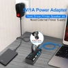 HUB USB 3.0 - Bộ chia 7 Cổng USB + 4 Cổng, Cáp Rời, Công Tắc, Đèn LED, Tặng Adapter 5V 1A 3
