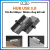 Hub USB 3.0 DoDo Gear vỏ nhôm kẹp bàn kẹp màn hỗ trợ USB-C thẻ SD TF 250.000₫