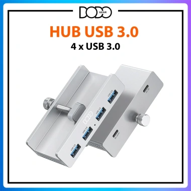 Hub USB 3.0 DoDo Gear vỏ nhôm kẹp bàn kẹp màn hỗ trợ USB-C thẻ SD TF 250.000₫