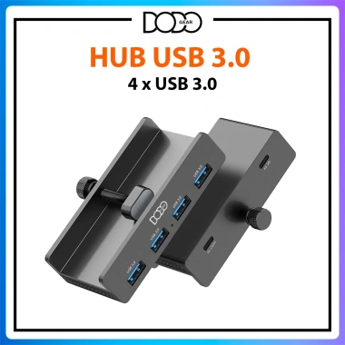 Hub USB 3.0 DoDo Gear vỏ nhôm kẹp bàn kẹp màn hỗ trợ USB-C thẻ SD TF 250.000₫