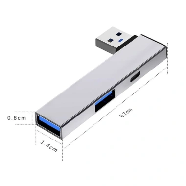 Hub USB 3.0 Sleekly Nhôm Đa Cổng USB C và Type A - Mở Rộng, Giá Ưu Đãi 59.180₫
