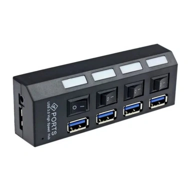 Hub USB 3.0 Superspeed 4 Port có công tắc - Tốc độ cao, Giá ưu đãi 97.500₫