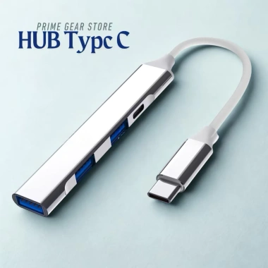 HUB USB 3.0 Type-C 3 cổng + 1 cổng Type-C, sạc nhanh cho điện thoại PC - Giá 15.800 VND