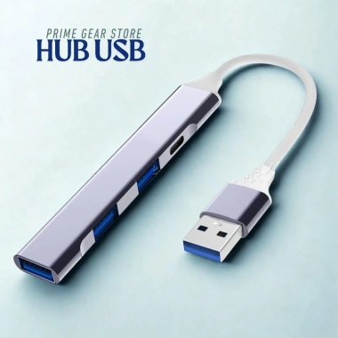 HUB USB 3.0 Type-C 3 cổng + 1 cổng Type-C, sạc nhanh cho điện thoại PC - Giá 15.800 VND