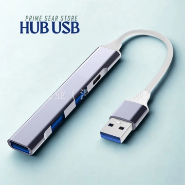 HUB USB 3.0 Type-C 3 cổng + 1 cổng Type-C, sạc nhanh cho điện thoại PC - Giá 15.800 VND