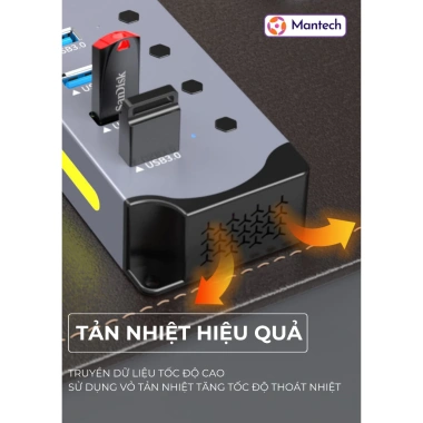 Hub USB 3.0 U3H702 Hợp Kim Nhôm LED RGB – Truyền Dữ Liệu Tốc Độ Cao Đa Năng, Giá 539.000₫ 6