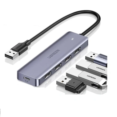 Hub USB 3.0 Ugreen 50.985 - 1 ra 4 cổng, hỗ trợ nguồn phụ USB-C 5V, tốc độ cao, giá ưu đãi 239.900₫ 2 Hub USB 3.0 Ugreen 50.985 - 1 ra 4 cổng, hỗ trợ nguồn phụ USB-C 5V, tốc độ cao, giá ưu đãi 239.900₫ 2
