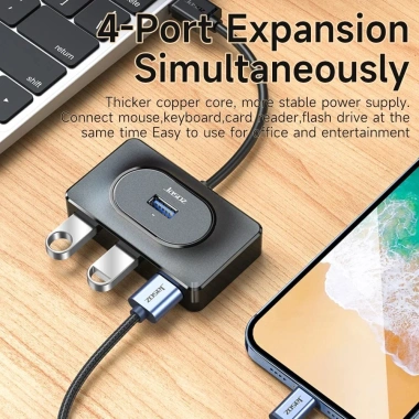 Hub USB 3.0 và Type C 4 cổng, dây nguồn Type C, thiết bị công suất lớn - 159.000₫