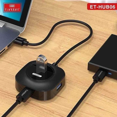 Hub USB 4 cổng Earldom HUB-06 - Bộ chia 1 ra 4, chính hãng, bảo hành 12 tháng, 109.000₫