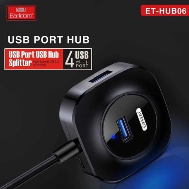 Hub USB 4 cổng Earldom HUB-06 - Bộ chia 1 ra 4, chính hãng, bảo hành 12 tháng, 109.000₫