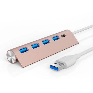 HUB USB 5 trong 1 tốc độ 5Gbps - Ổ cắm mở rộng đa cổng màu hồng, giảm giá 128k 5 HUB USB 5 trong 1 tốc độ 5Gbps - Ổ cắm mở rộng đa cổng màu hồng, giảm giá 128k 5