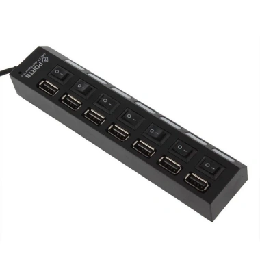 Hub USB 7p tích hợp ổ điện có công tắc, giá 55.000đ, tiết kiệm không gian