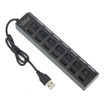 Hub USB 7p tích hợp ổ điện có công tắc, giá 55.000đ, tiết kiệm không gian