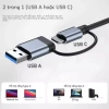 Hub USB 8 trong 2 với đầu đọc thẻ, cổng USB C, USB 3.0/2.0, tăng cường kết nối 4