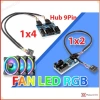 Hub USB 9pin chia mainboard 2 hoặc 4 cổng, hỗ trợ quạt FAN LED RGB - Giá 129.000 VND