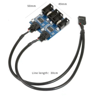 Hub USB 9pin chia mainboard 2 hoặc 4 cổng, hỗ trợ quạt FAN LED RGB - Giá 129.000 VND