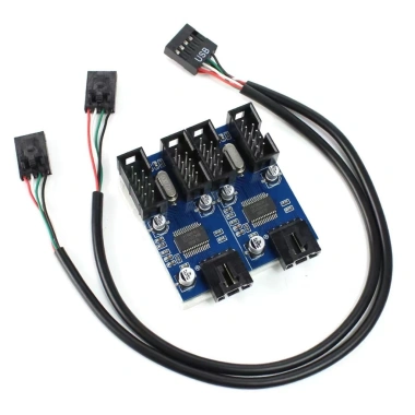 Hub USB 9pin chia mainboard 2 hoặc 4 cổng, hỗ trợ quạt FAN LED RGB - Giá 129.000 VND