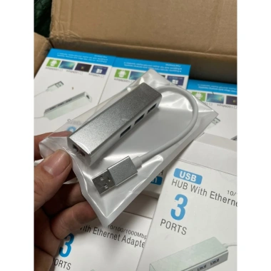 Hub USB GIGABYTE 3 Cổng USB 3.0 và 1 Cổng LAN 100Mbps Vỏ Nhôm - Giá 48.000đ 2