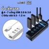 Hub USB Micofi 4 Cổng USB 3.0 5Gbps, Ổ Cắm Điện, Đèn LED - Giá 75.000 VND