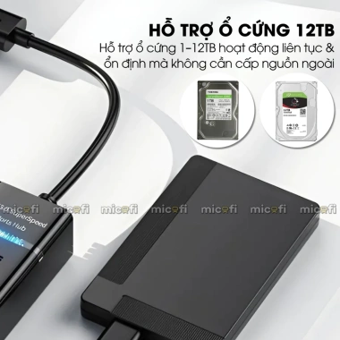 Hub USB Micofi 4 Cổng USB 3.0 5Gbps, Ổ Cắm Điện, Đèn LED - Giá 75.000 VND