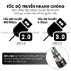 Hub USB Micofi 4 Cổng USB 3.0 5Gbps, Ổ Cắm Điện, Đèn LED - Giá 75.000 VND 5
