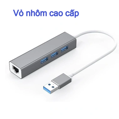Hub USB sang Ethernet LAN Type C cho Laptop, chia cổng USB - Giá 45.000 VND