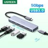 Hub USB Type C 4 Port Ugreen 70.336 CM219 USB 3.0 Trợ Nguồn 5V Ưu Đãi 285.000 VND