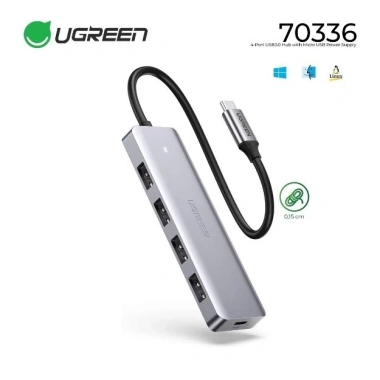 Hub USB Type C 4 Port Ugreen 70.336 CM219 USB 3.0 Trợ Nguồn 5V Ưu Đãi 285.000 VND 2