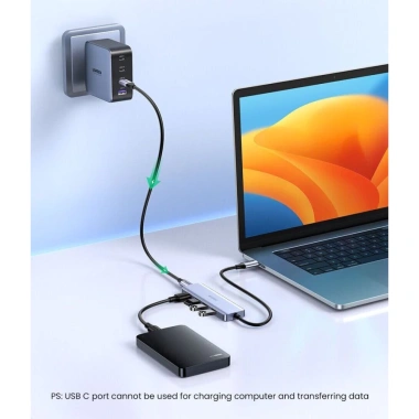 Hub USB Type C 4 Port Ugreen 70.336 CM219 USB 3.0 Trợ Nguồn 5V Ưu Đãi 285.000 VND 4