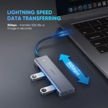 Hub USB Type C 4 Port Ugreen 70.336 CM219 USB 3.0 Trợ Nguồn 5V Ưu Đãi 285.000 VND 7
