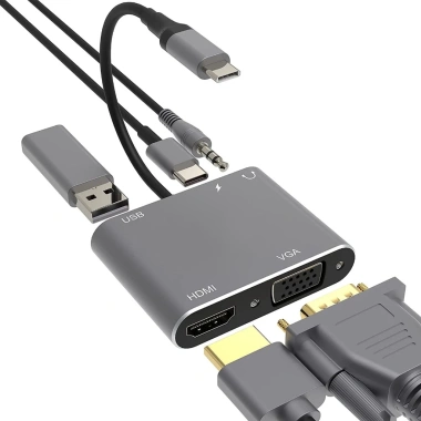 Hub USB Type C 5in1 HDMI 4K Dual màn hình và audio, chuyển đổi Type C cho Mac, laptop, điện thoại Giá 48.000 3 Hub USB Type C 5in1 HDMI 4K Dual màn hình và audio, chuyển đổi Type C cho Mac, laptop, điện thoại Giá 48.000 3