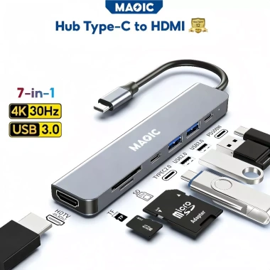 Hub USB Type-C 7-8-10 cổng HDMI cho MacBook iPad Dell XPS - Giá 158.200 VND