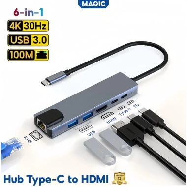 Hub USB Type-C 7-8-10 cổng HDMI cho MacBook iPad Dell XPS - Giá 158.200 VND