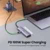 Hub USB Type-C 7 trong 1 Ugreen 90.568 HDMI 4K, USB 3.0, LAN Gigabit, SD/TF, sạc PD 100W 7