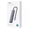 Hub USB Type-C 7 trong 1 Ugreen 90.568 HDMI 4K, USB 3.0, LAN Gigabit, SD/TF, sạc PD 100W 9