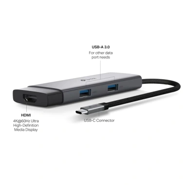Hub USB Type-C TP-Link UH5.020C 5 Cổng - HDMI 4K 60Hz, Sạc Nhanh 100W, 519.000₫